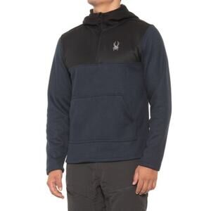 Spyder | Ray NWT Navy & Black Quarter Zip Pullover Hoodie Sweatshirt